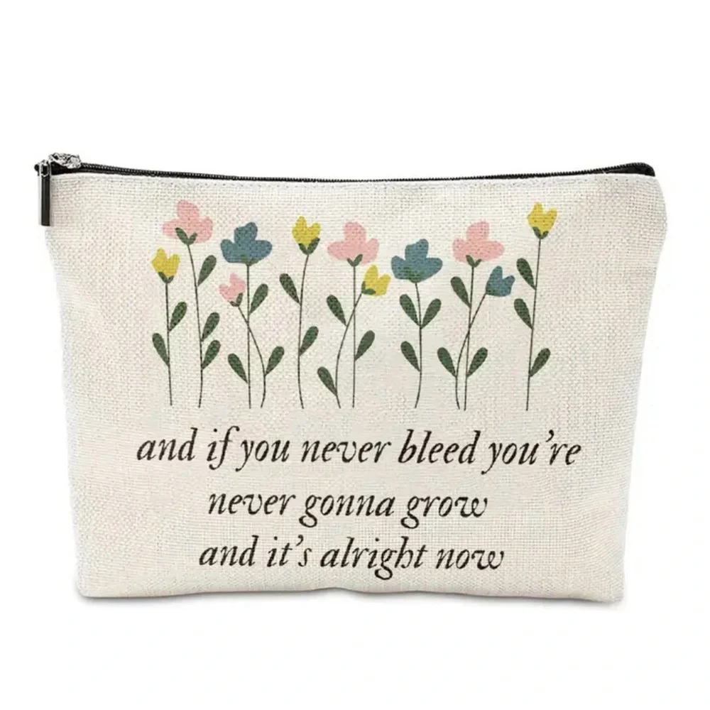 Cosmetic/ Travel Bag with Zipper & Print of Taylor Swift’s Lyrics The 1 NEW